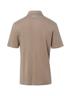 HUGO Herren Poloshirt mit Leinen-Anteil - Dulinen in taupe