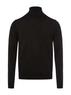 HUGO Herren Strickpullover aus Schurwolle - San Thomas in schwarz