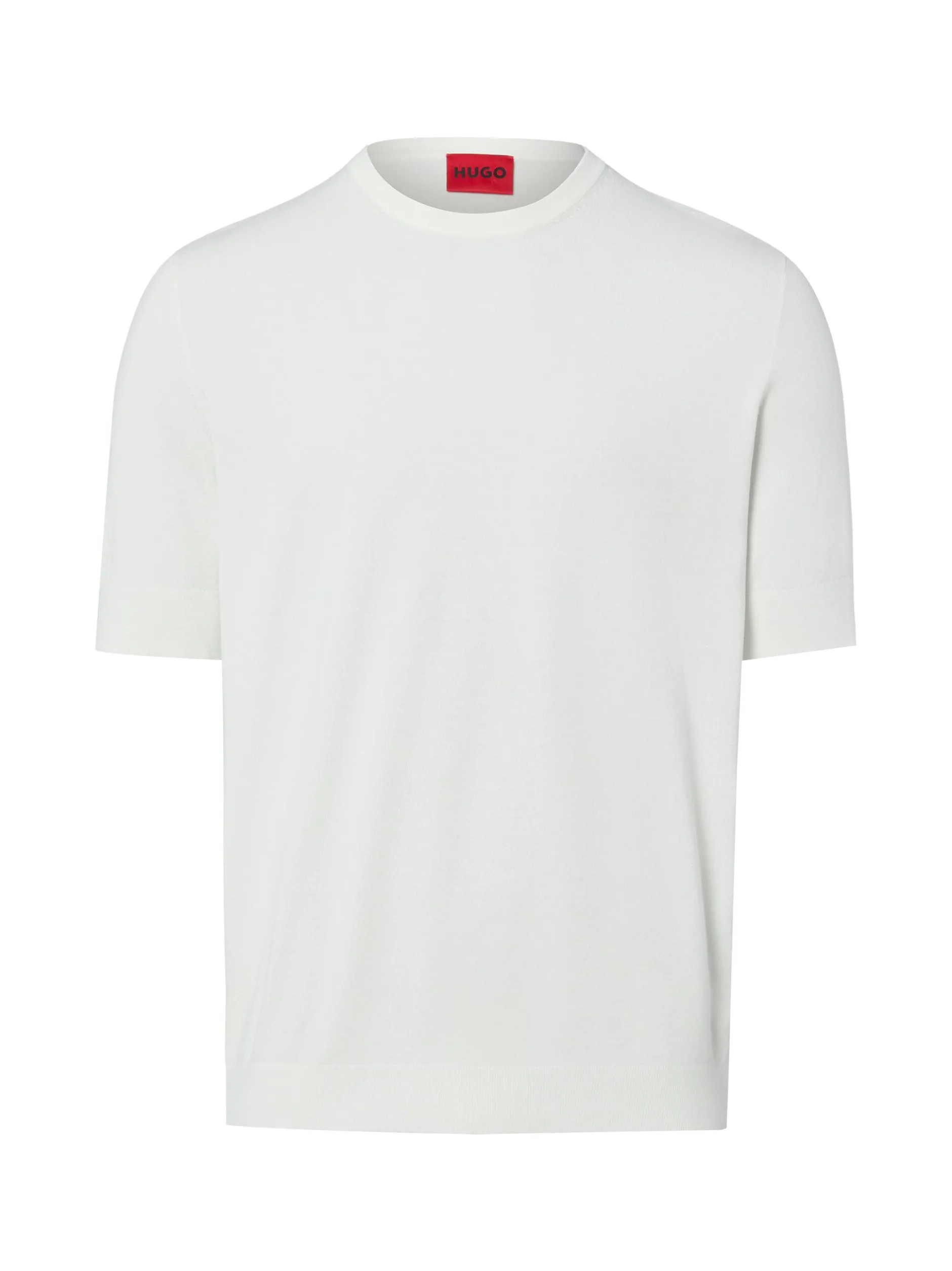 HUGO Herren Strickshirt - San Carl in ecru