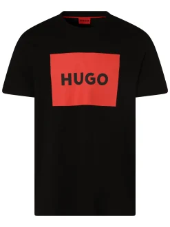 HUGO Herren T-Shirt - Dulive222 in schwarz rot