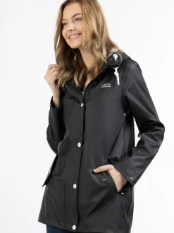 ICEBOUND Damen Regenjacke in schwarz
