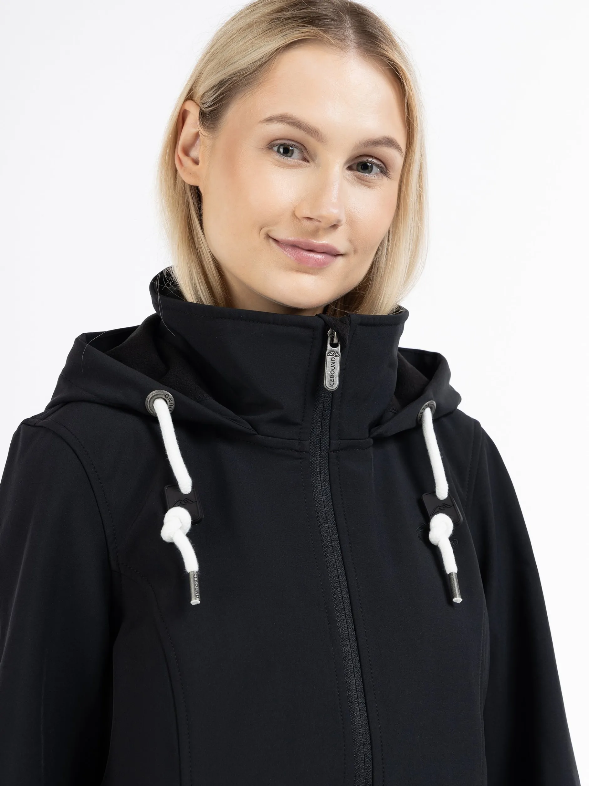 ICEBOUND Damen Softshelljacke in schwarz