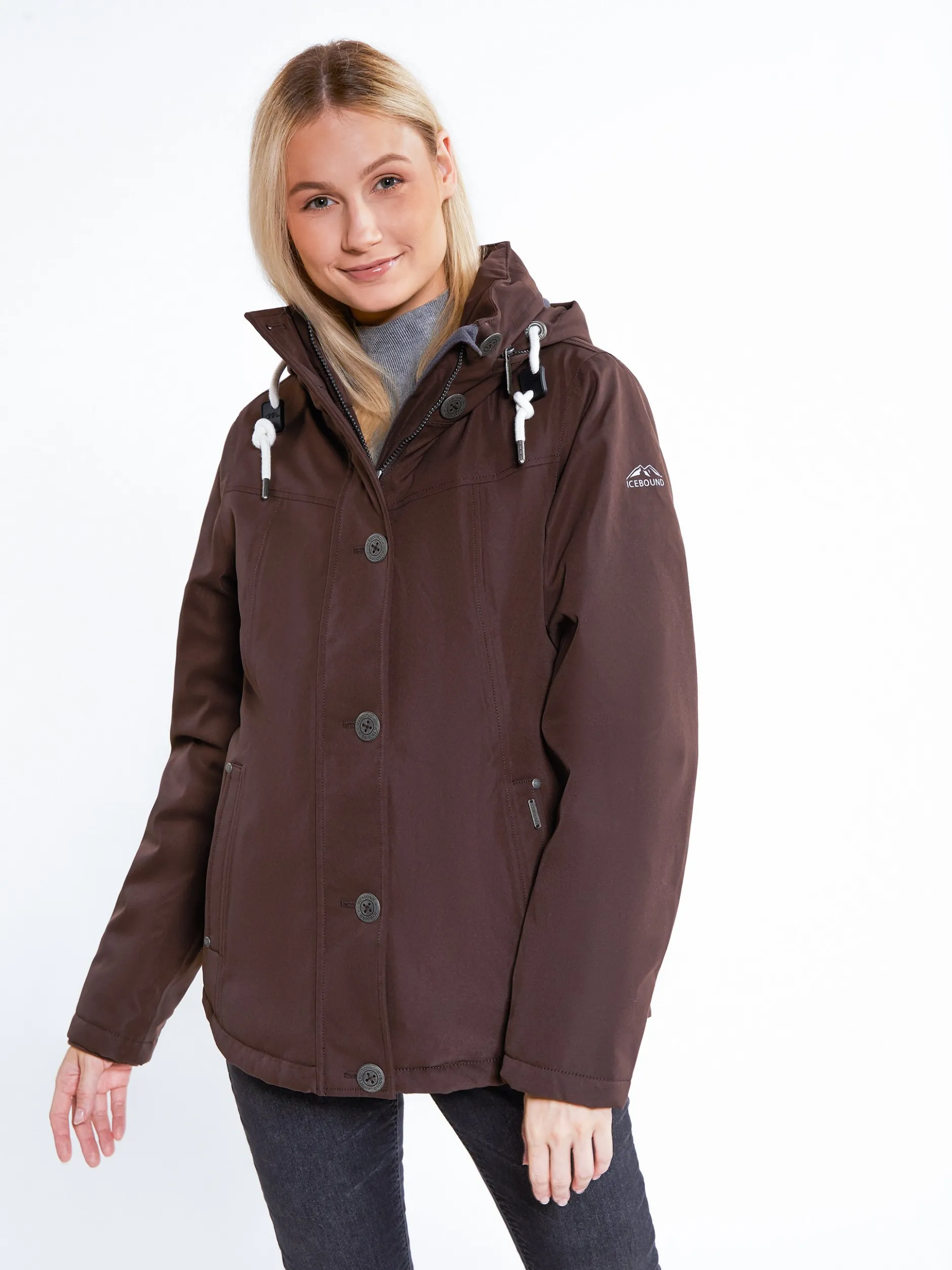 ICEBOUND Damen Winterjacke in braun