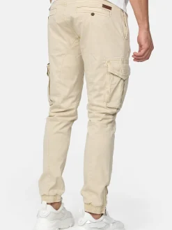 Indicode Herren Cargohose - Alex in beige sand