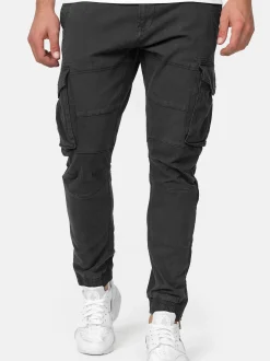 Indicode Herren Cargohose - Alex in schwarz