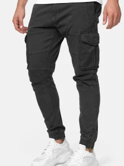 Indicode Herren Cargohose - Alex in schwarz