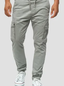 Indicode Herren Cargohose - Broadwick in hellgrau grau