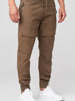 Indicode Herren Cargohose - Dennis in camel braun
