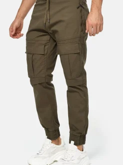 Indicode Herren Cargohose - Dennis in khaki