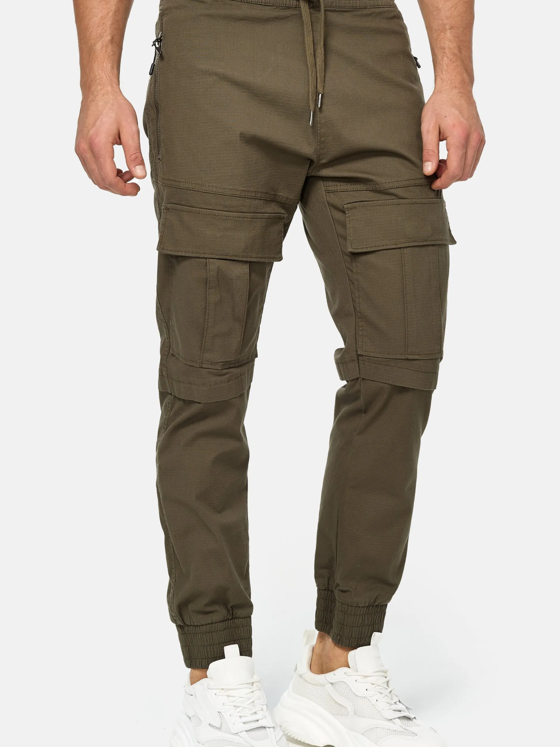 Indicode Herren Cargohose - Dennis in khaki