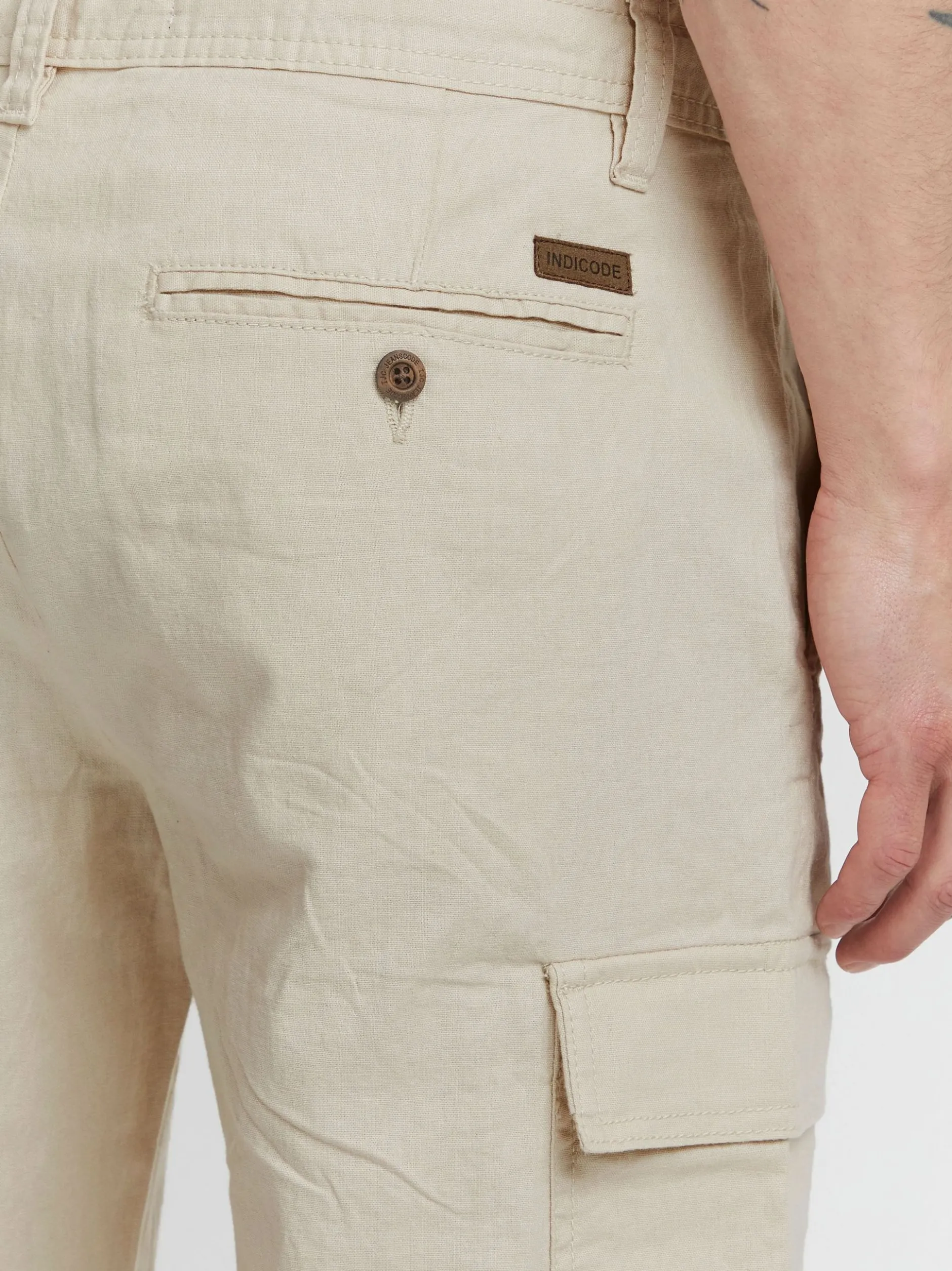 Indicode Herren Cargohose - IDMosat in beige