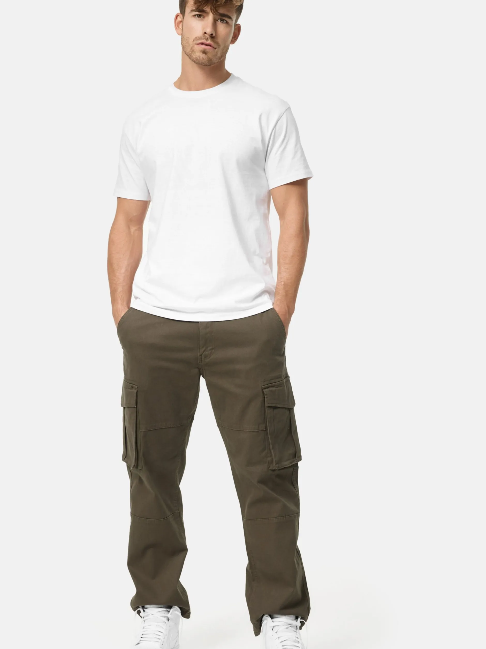 Indicode Herren Cargohose - INMauricio in khaki