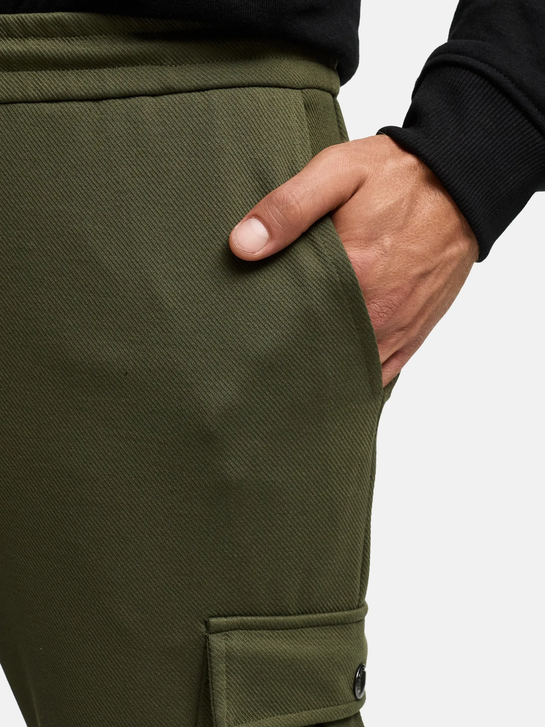 Indicode Herren Cargohose - INNezzo String Cargo in khaki