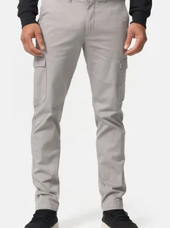 Indicode Herren Cargohose - INWalmie in hellgrau grau