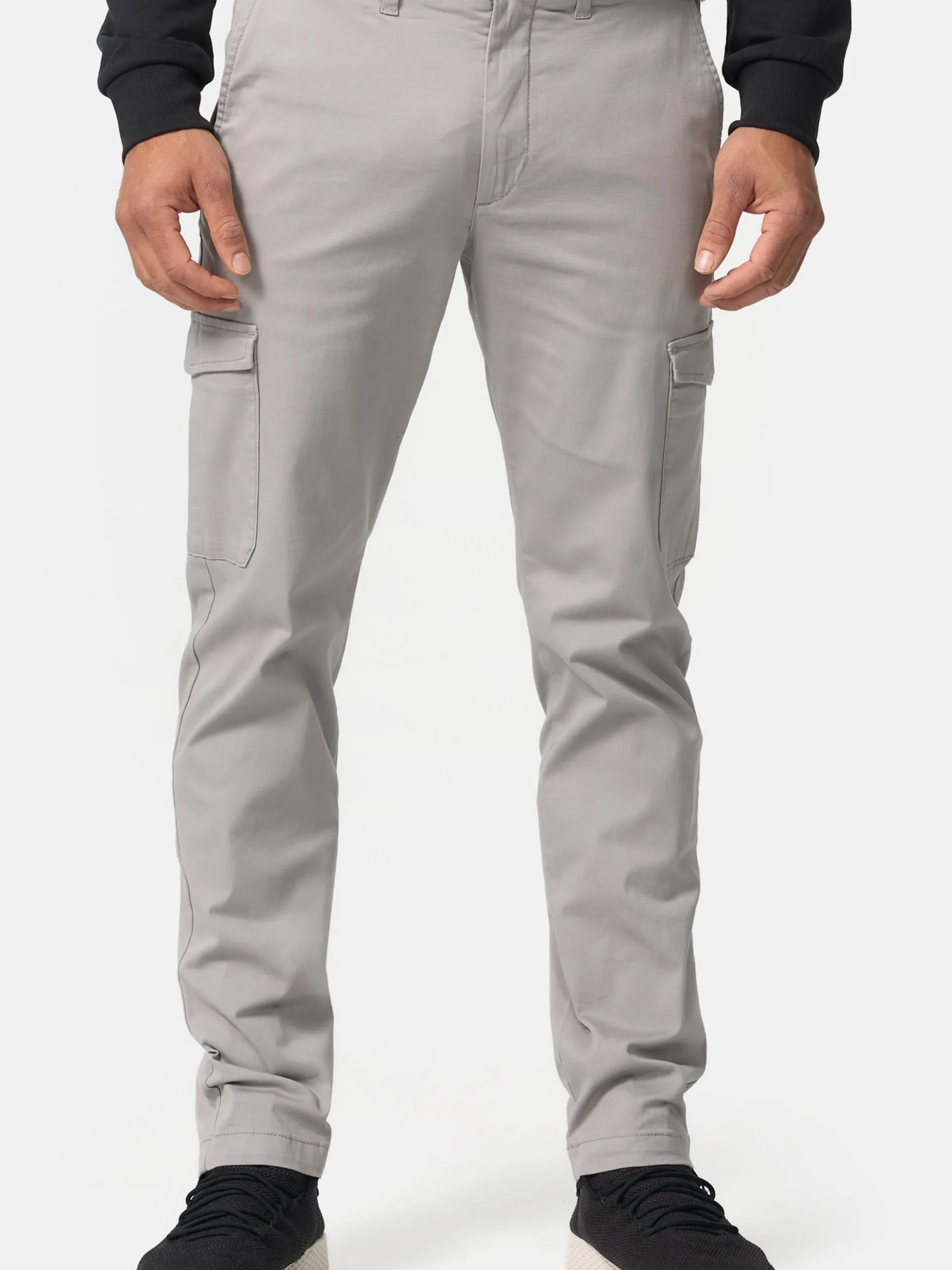 Indicode Herren Cargohose - INWalmie in hellgrau grau