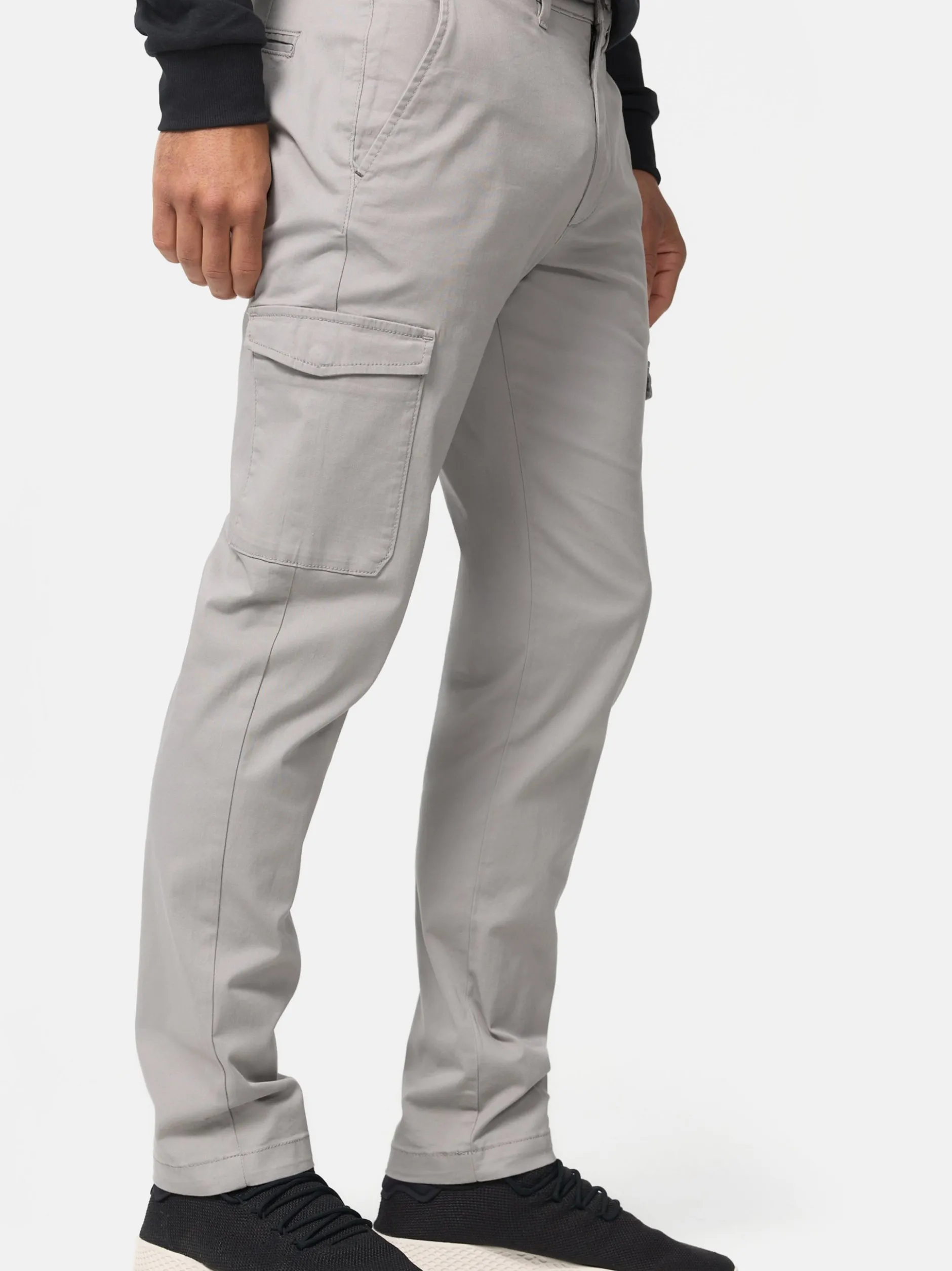 Indicode Herren Cargohose - INWalmie in hellgrau grau