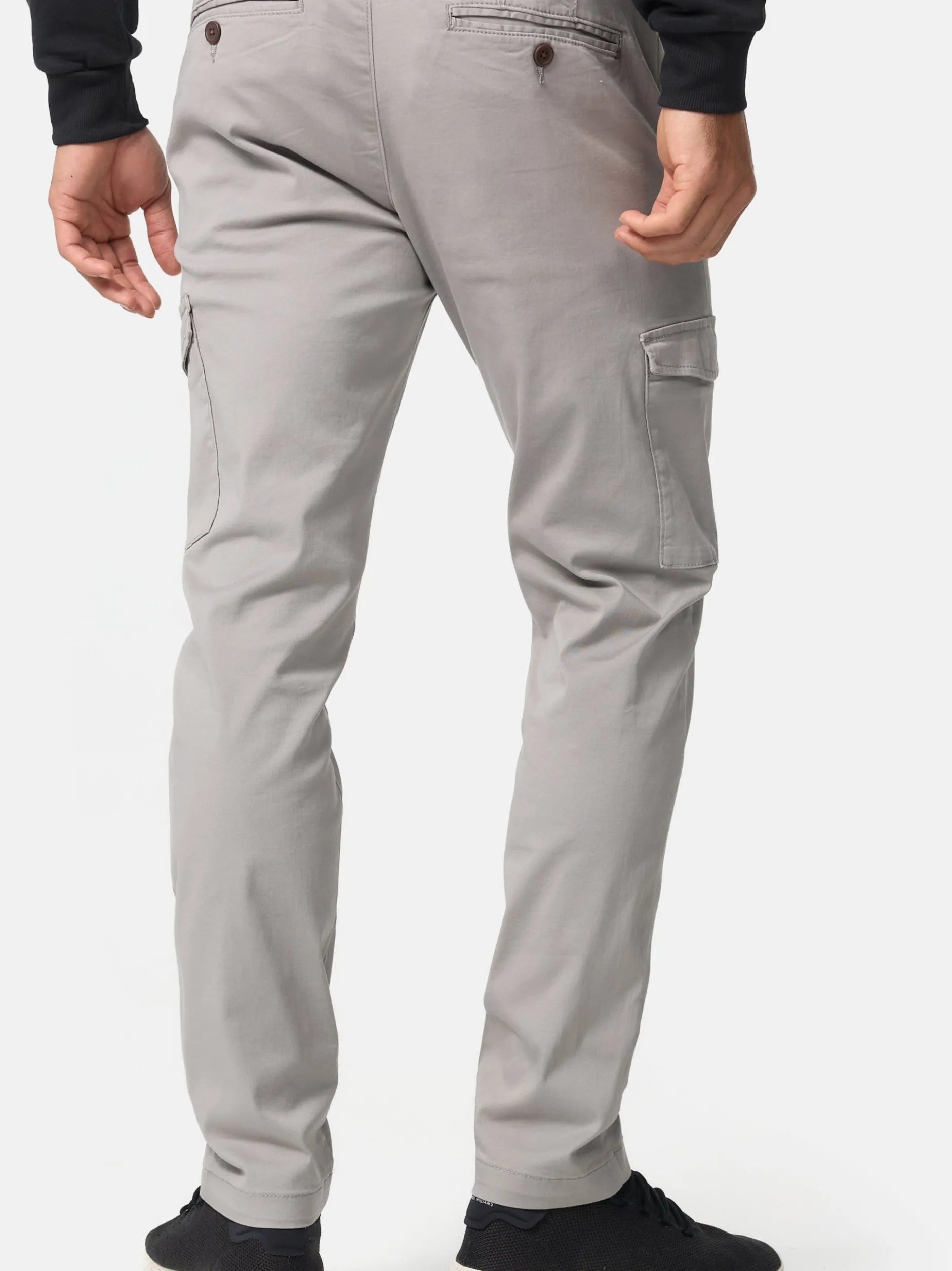 Indicode Herren Cargohose - INWalmie in hellgrau grau