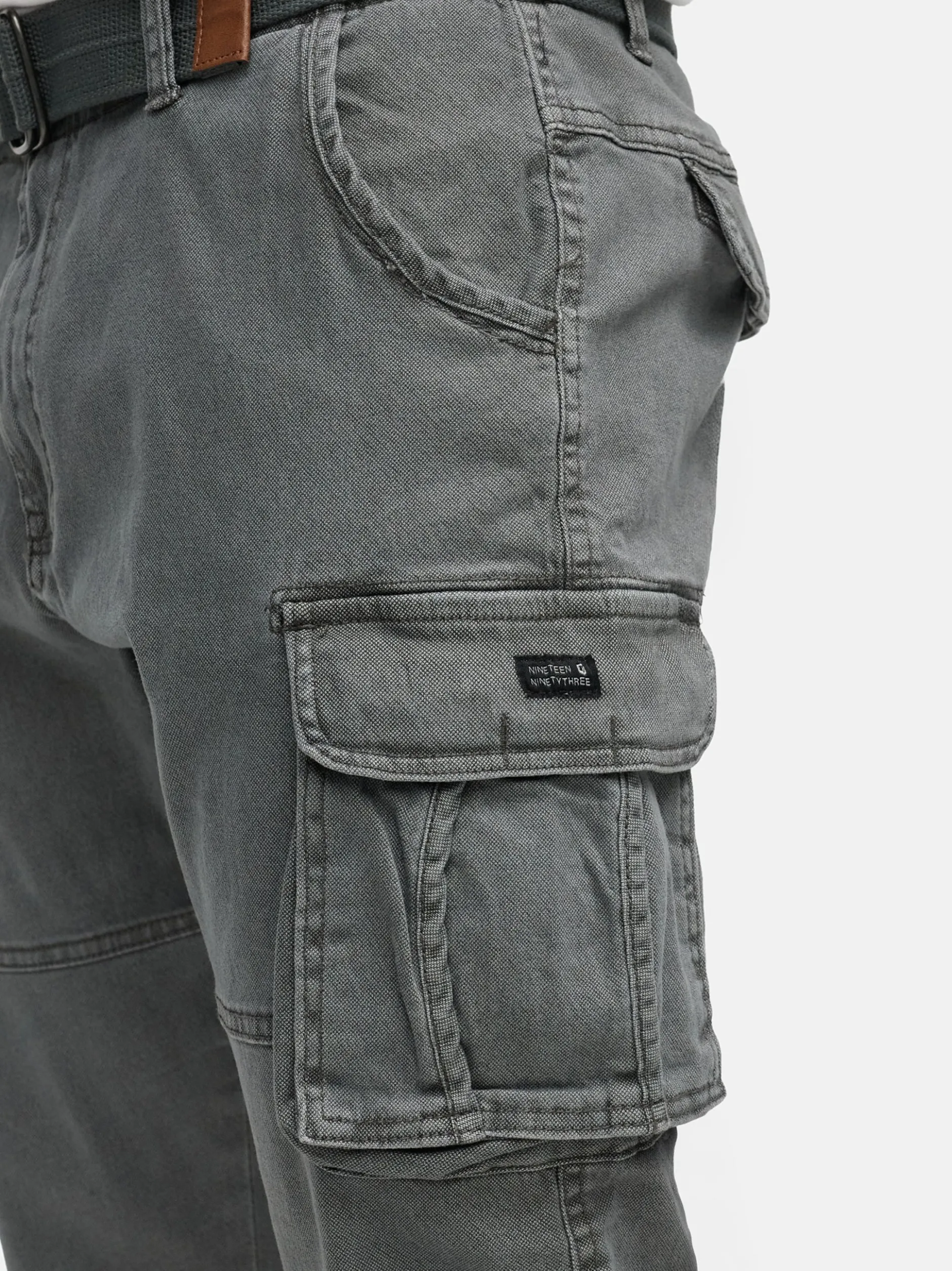 Indicode Herren Cargohose - Kerr in grau anthrazit