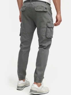 Indicode Herren Cargohose - Kerr in grau anthrazit