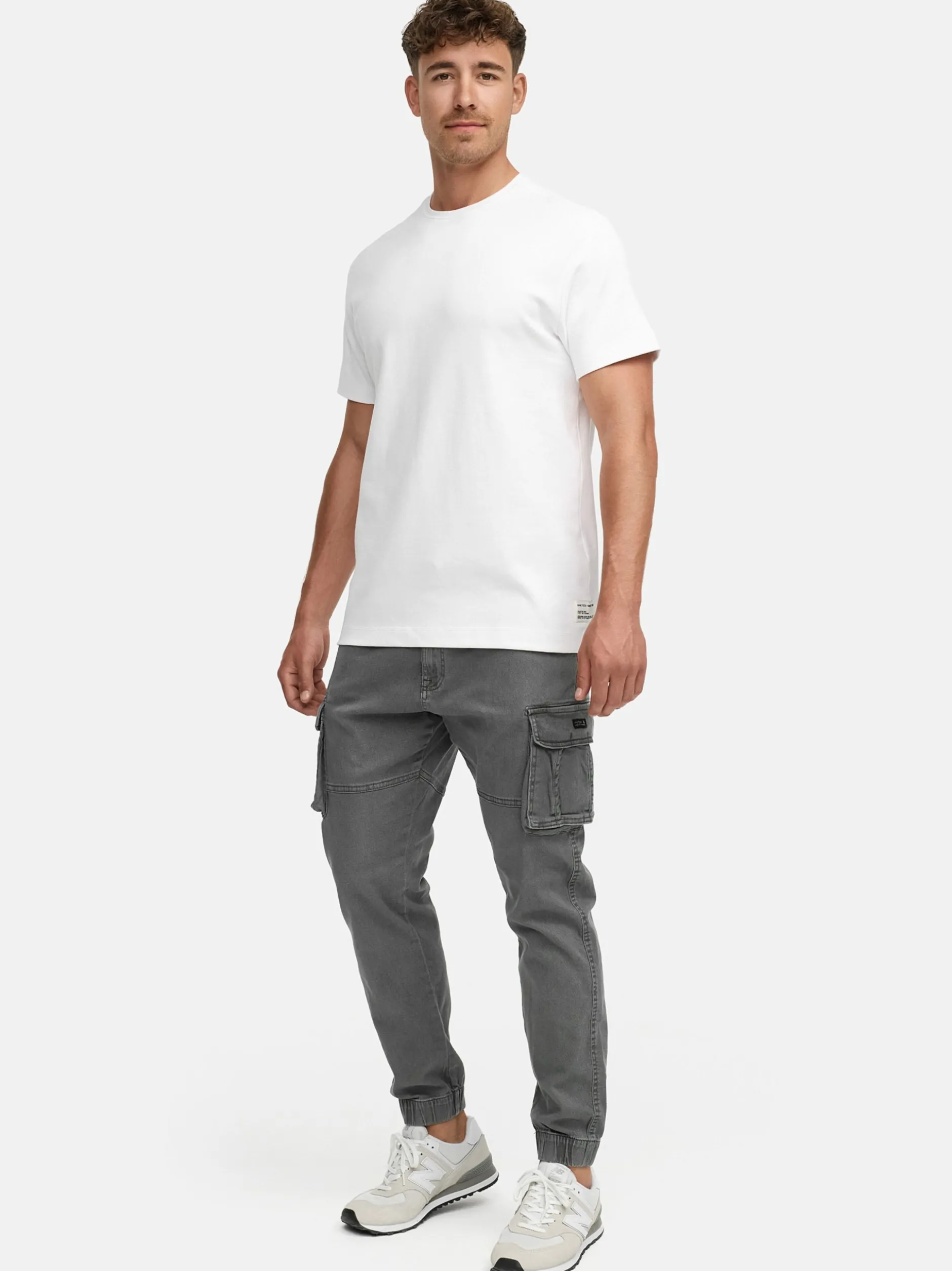 Indicode Herren Cargohose - Kerr in grau anthrazit