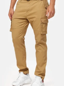 Indicode Herren Cargohose - Mathen in camel
