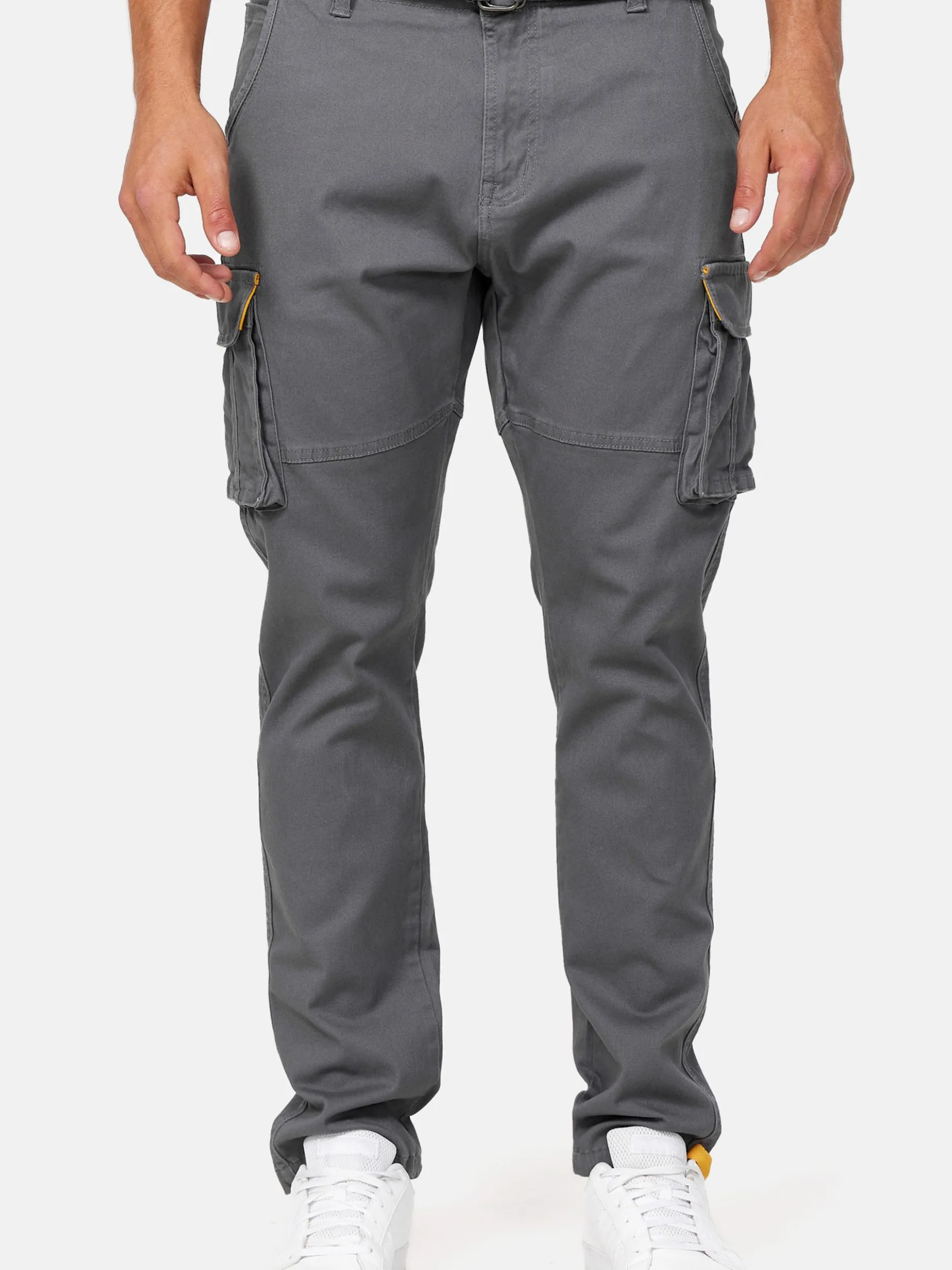 Indicode Herren Cargohose - Mathen in grau
