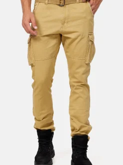 Indicode Herren Cargohose - William in camel