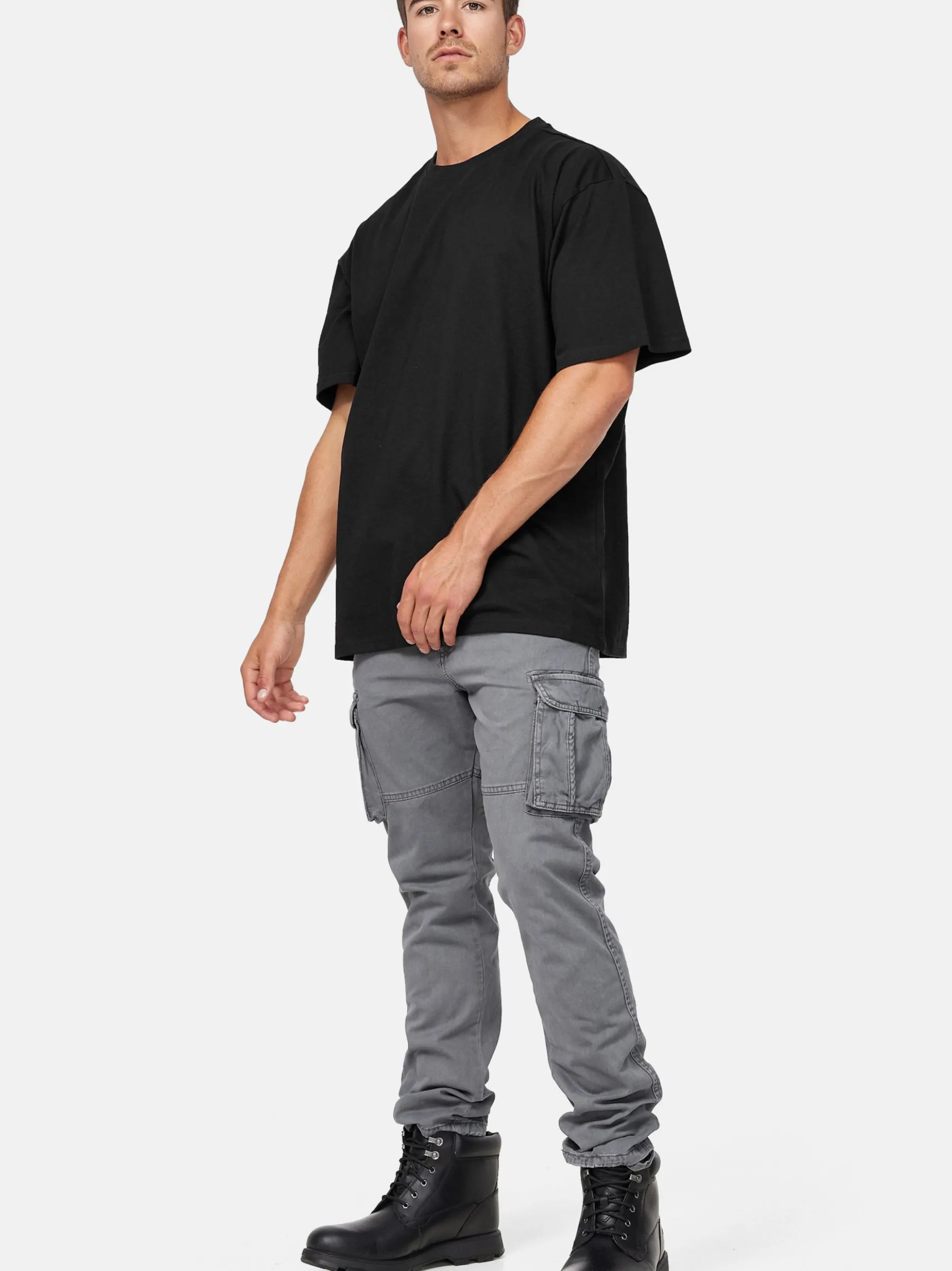 Indicode Herren Cargohose - William in grau