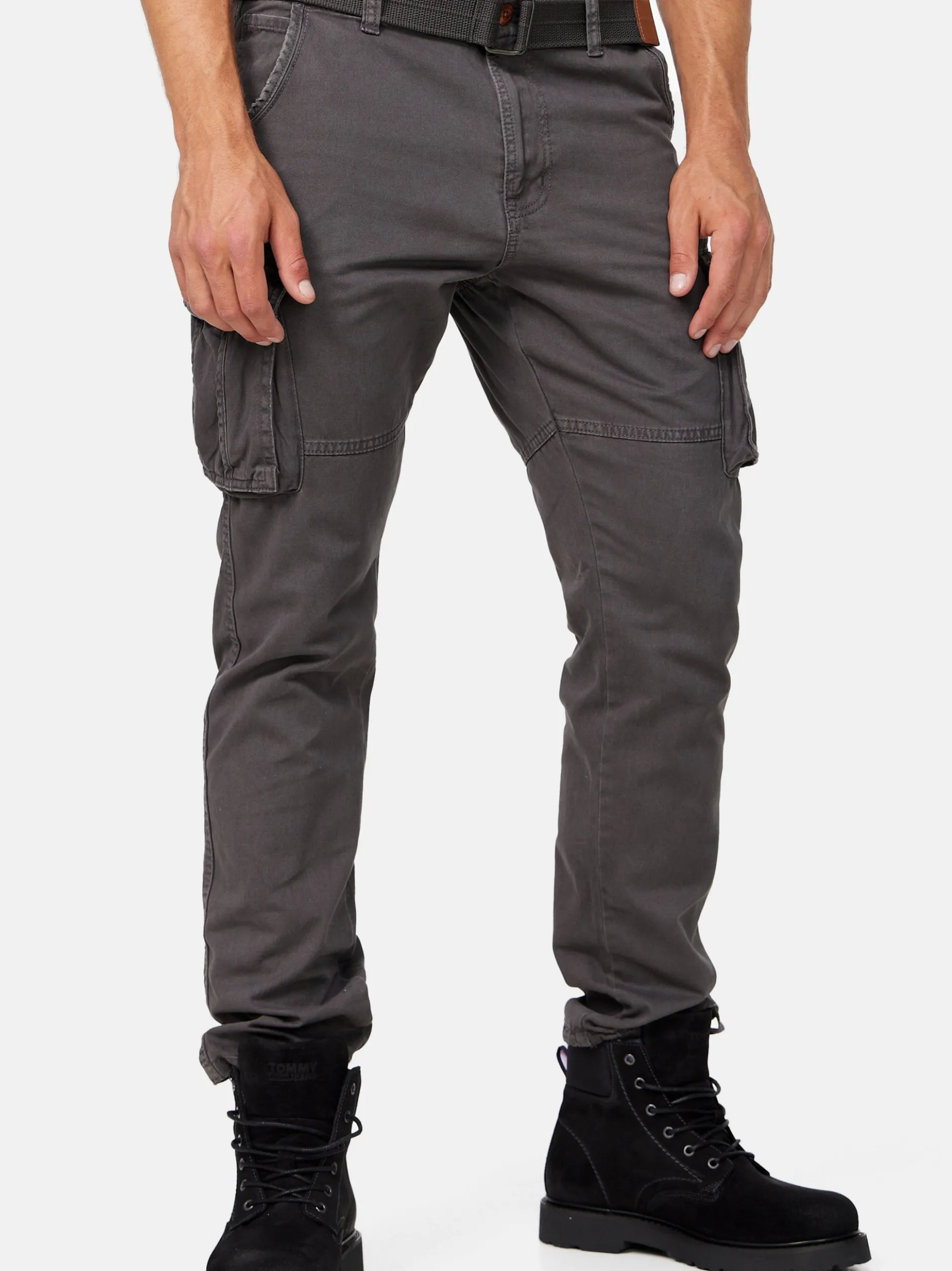 Indicode Herren Cargohose - William in grau