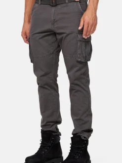 Indicode Herren Cargohose - William in grau