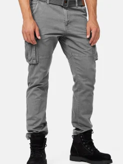 Indicode Herren Cargohose - William in grau