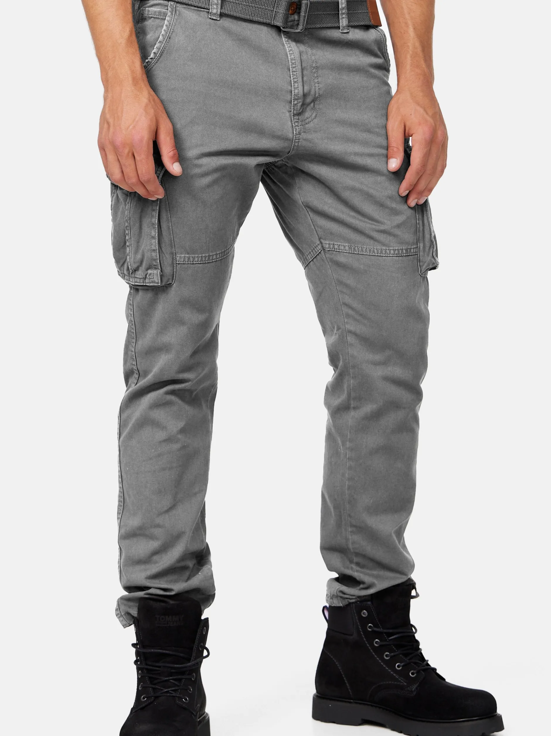 Indicode Herren Cargohose - William in grau