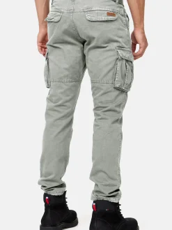 Indicode Herren Cargohose - William in hellgrau grau