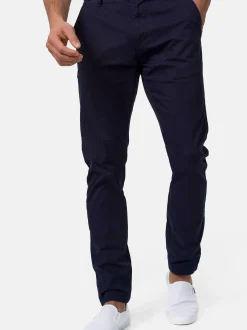 Indicode Herren Chinohose - Cherry in marine