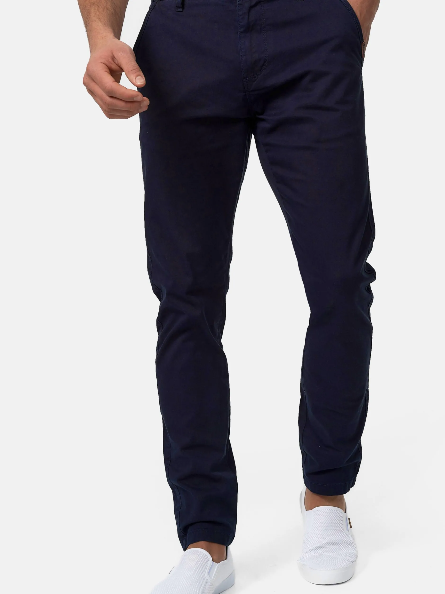 Indicode Herren Chinohose - Cherry in marine