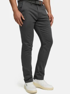 Indicode Herren Chinohose - Eary in anthrazit grau