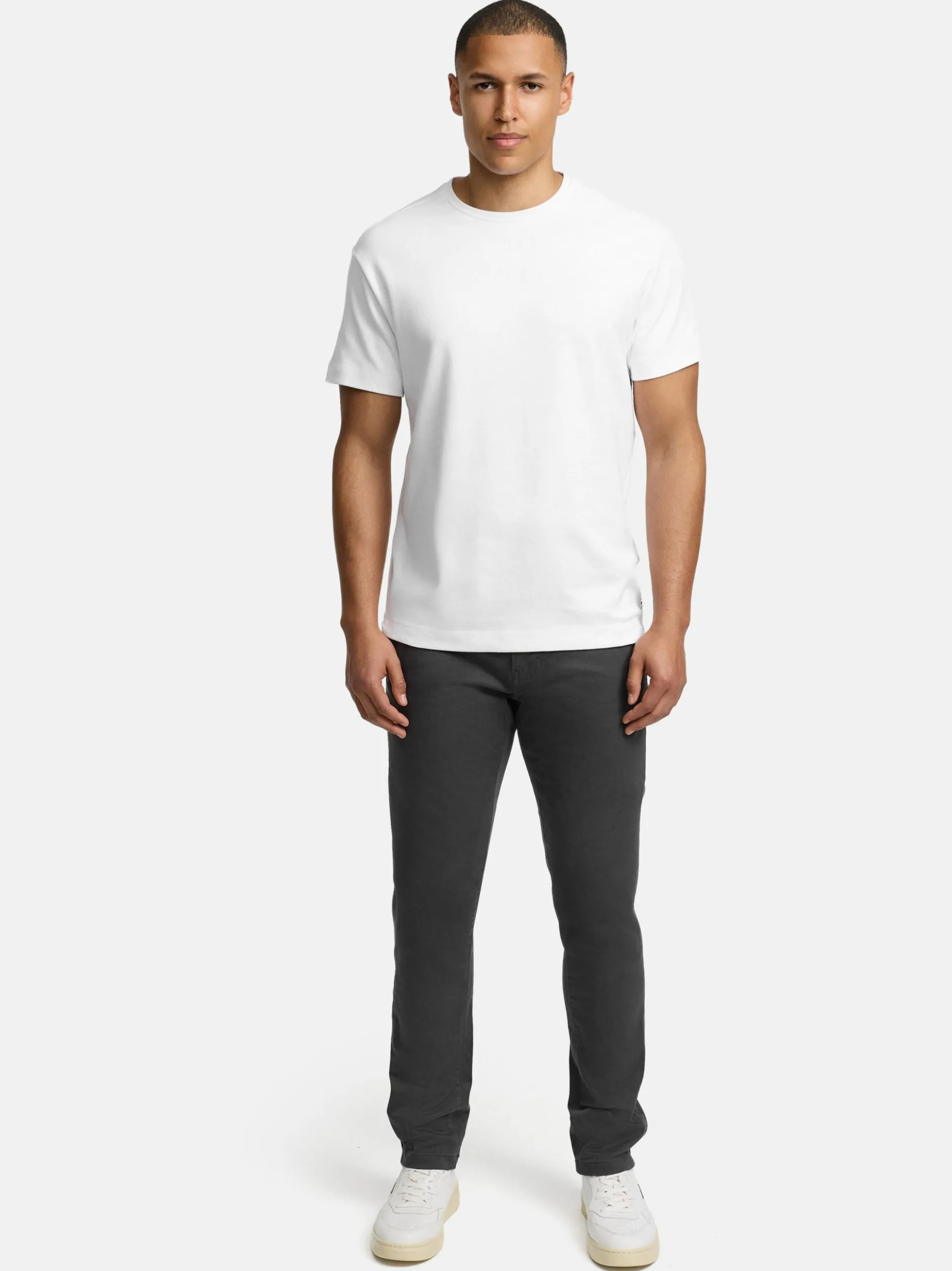 Indicode Herren Chinohose - Eary in anthrazit grau