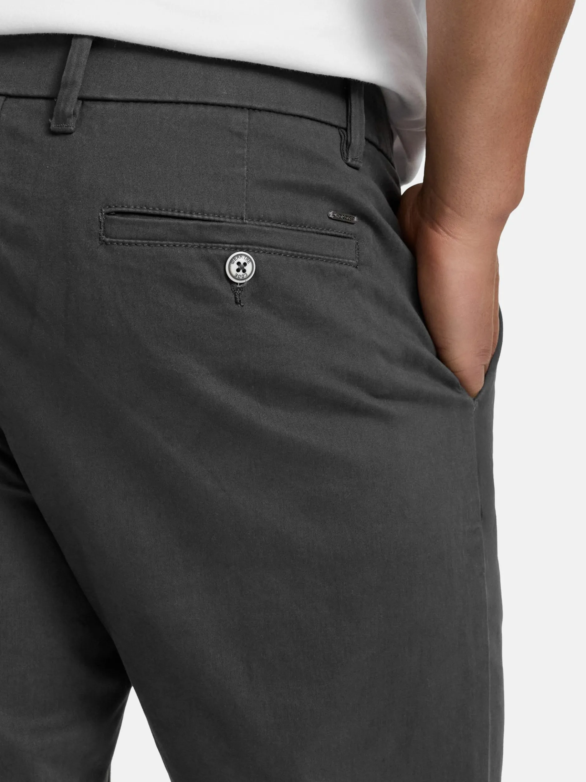 Indicode Herren Chinohose - Ignazo in anthrazit grau