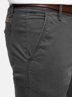 Indicode Herren Chinohose - INPilli in anthrazit grau