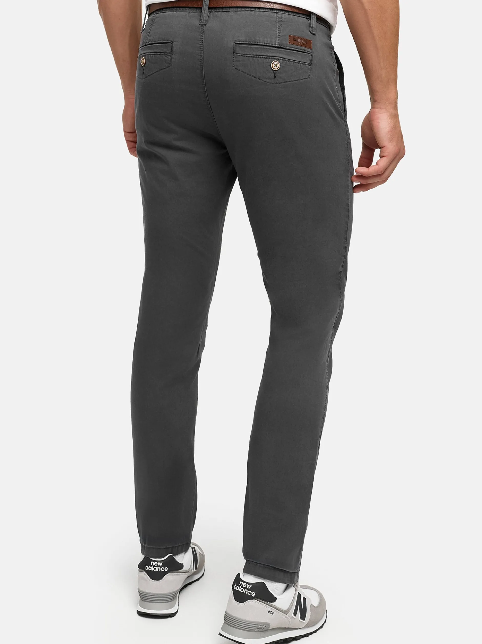 Indicode Herren Chinohose - INPilli in anthrazit grau
