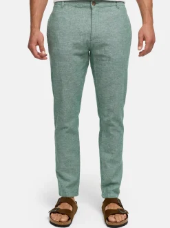 Indicode Herren Chinohose - INLino in grün