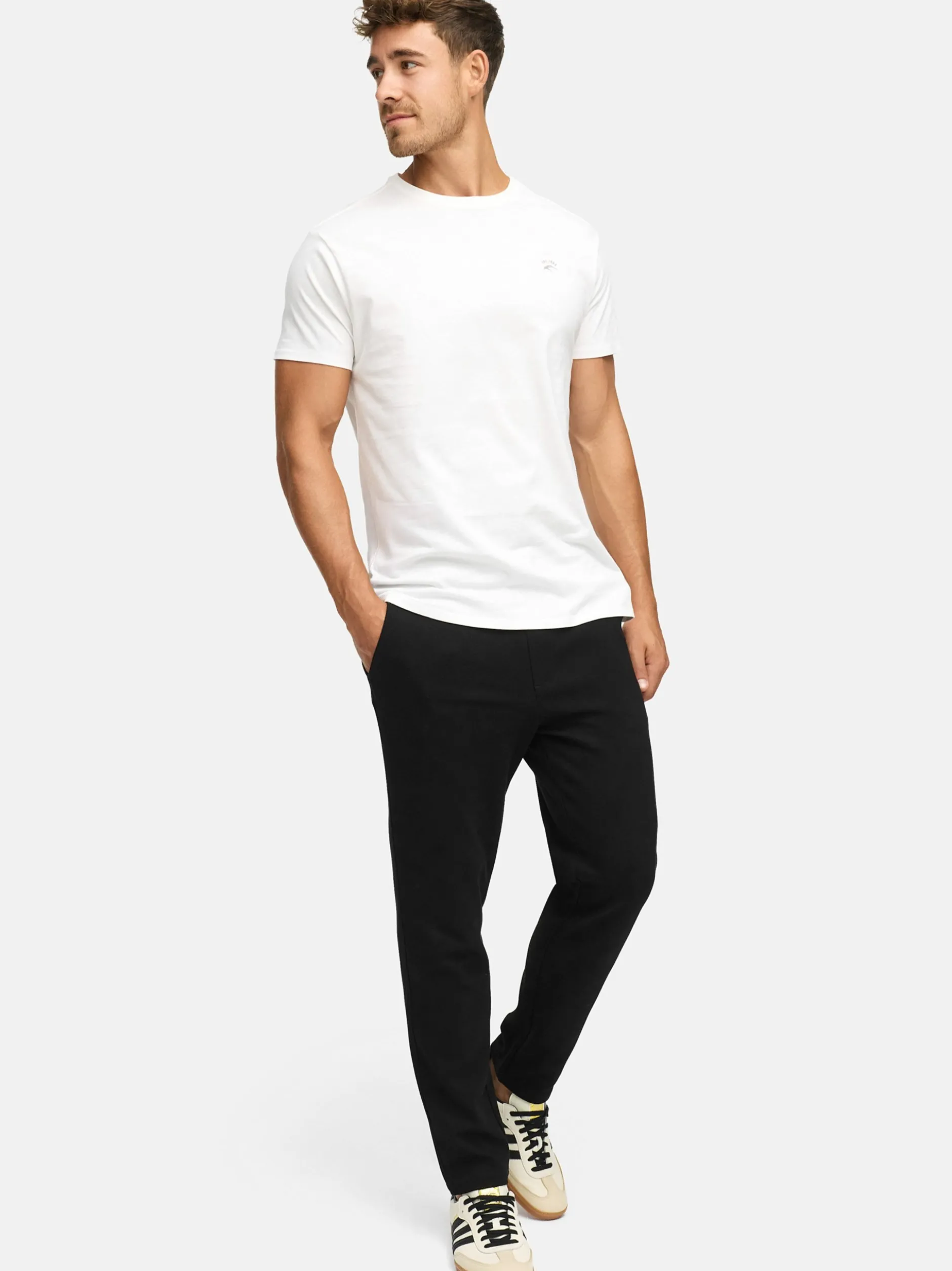 Indicode Herren Chinohose - INCowell Chinohose in schwarz
