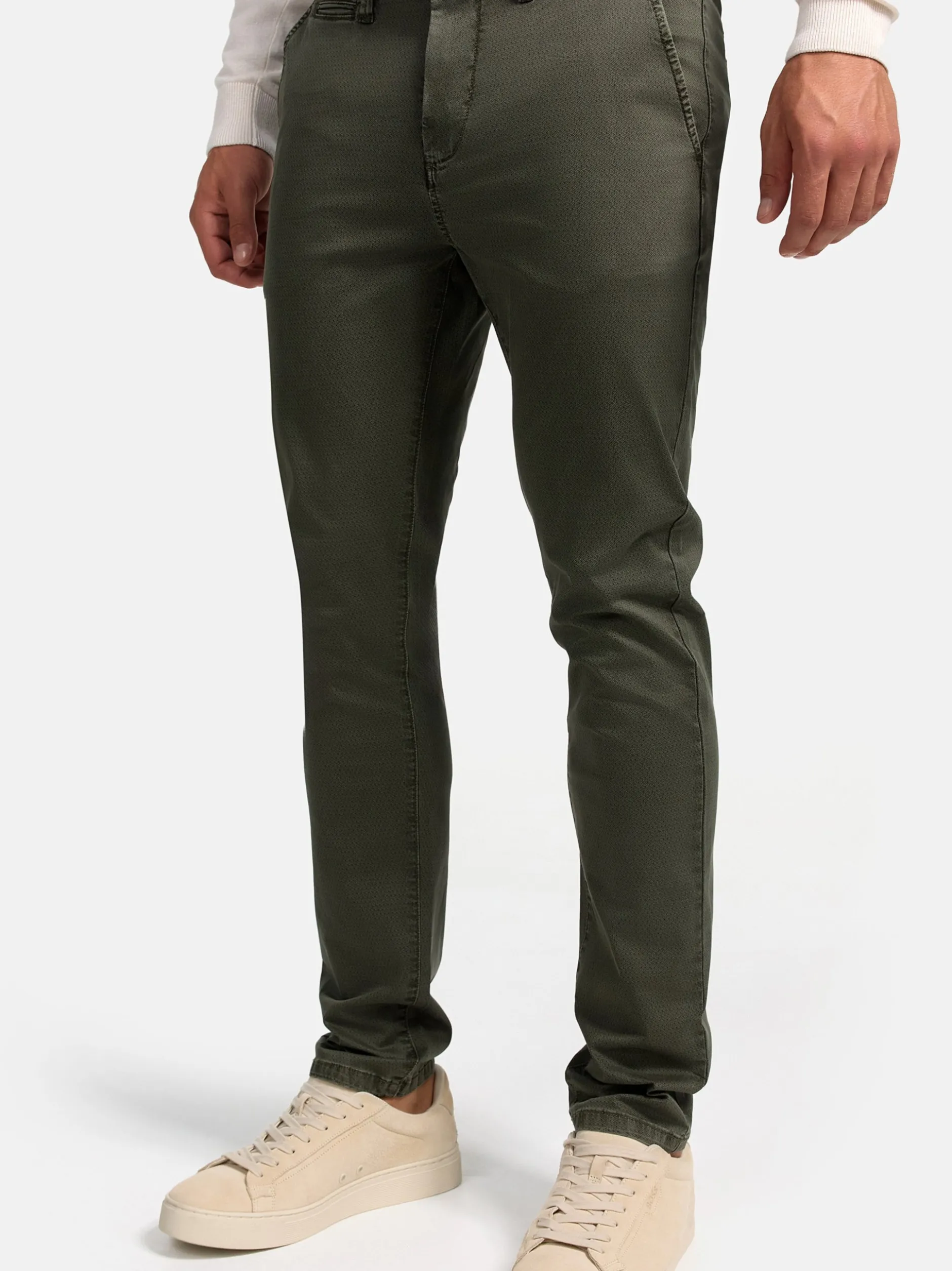 Indicode Herren Chinohose - INGeoport in khaki