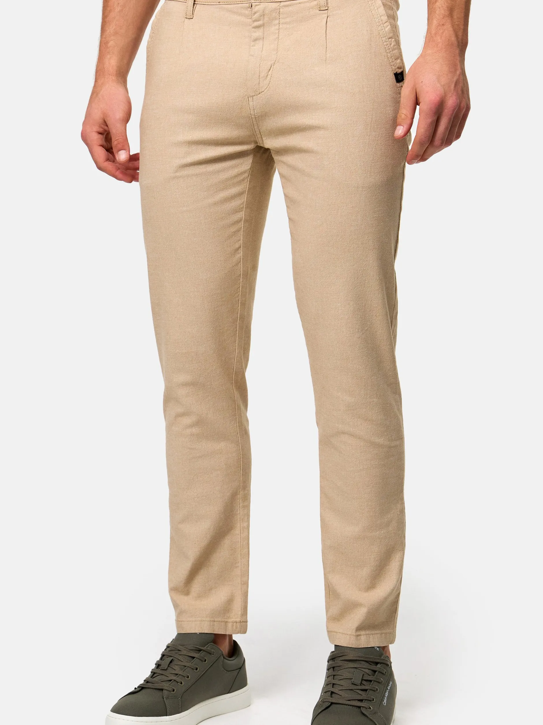 Indicode Herren Chinohose - INRemy in beige sand