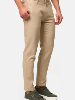 Indicode Herren Chinohose - INRemy in beige sand