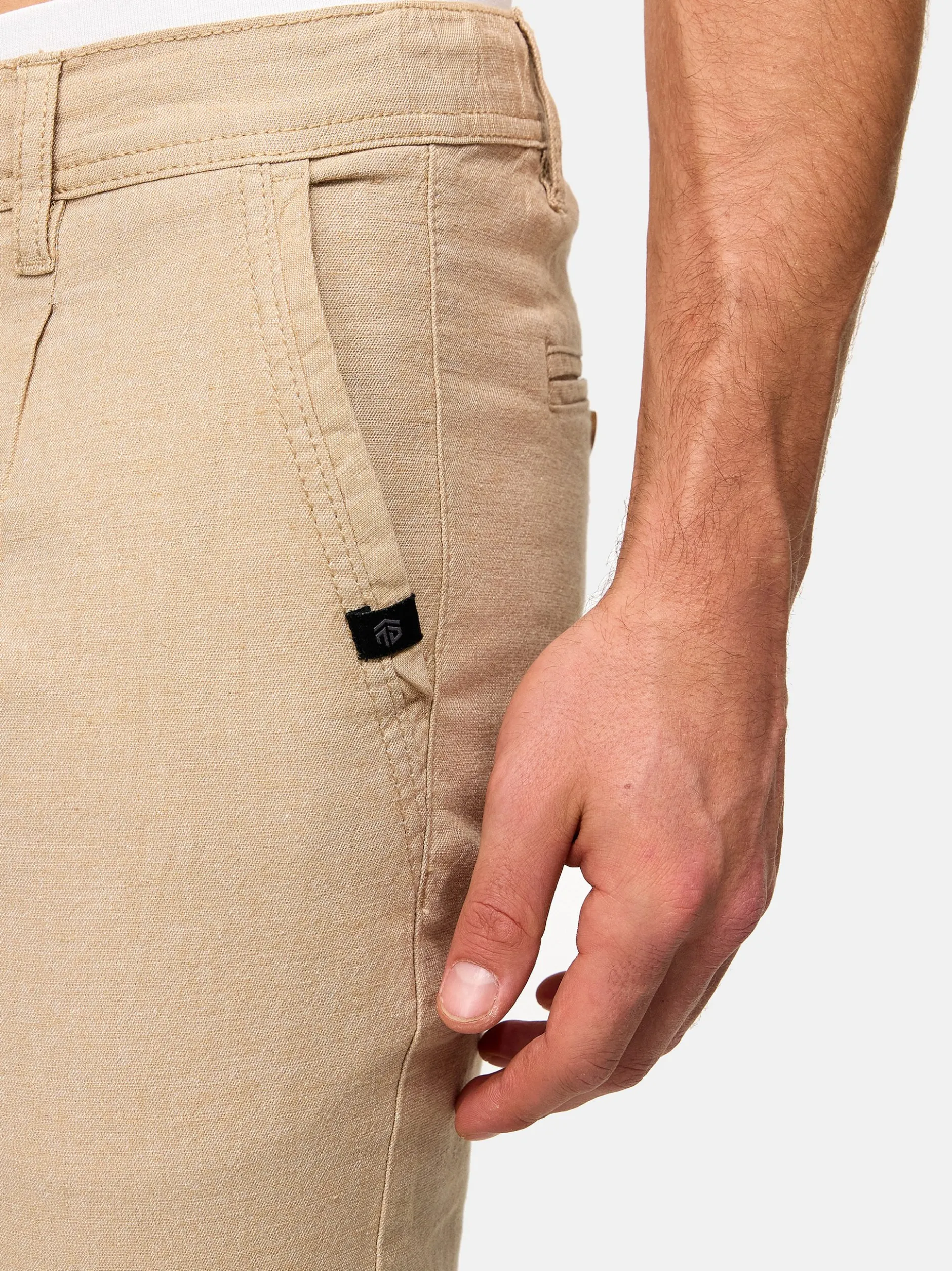 Indicode Herren Chinohose - INRemy in beige sand