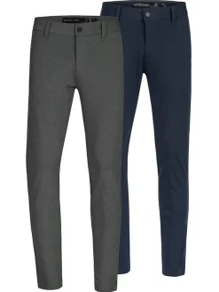 Indicode Herren Chinohose - 2-Pack INBelford in grau mehrfarbig