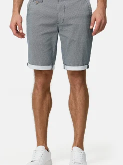 Indicode Herren Chino Shorts - Cuba in hellblau blue stone