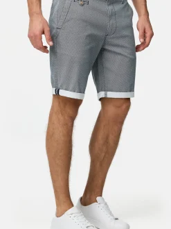 Indicode Herren Chino Shorts - Cuba in hellblau blue stone