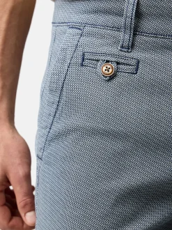 Indicode Herren Chino Shorts - Cuba in hellblau blue stone